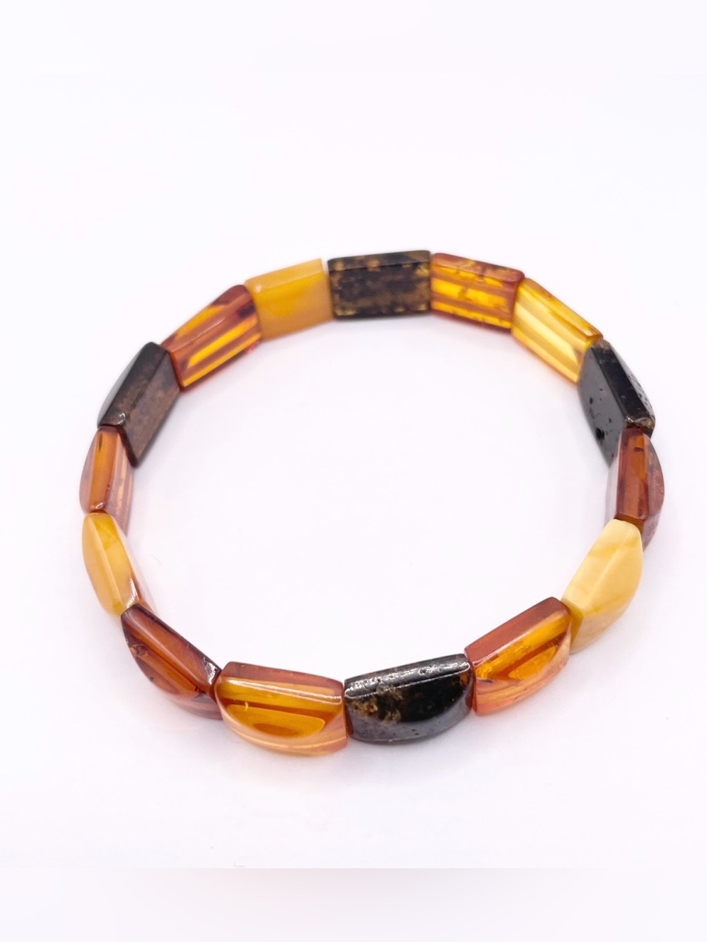 Baltic Amber Beaded Stretch Bracelet